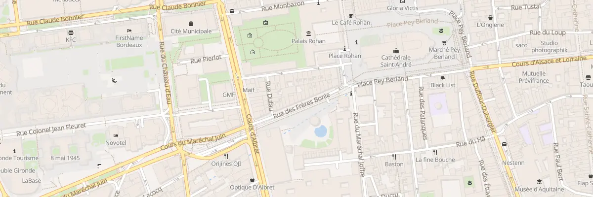 Plan du 21 Rue des Frères Bonie à Bordeaux