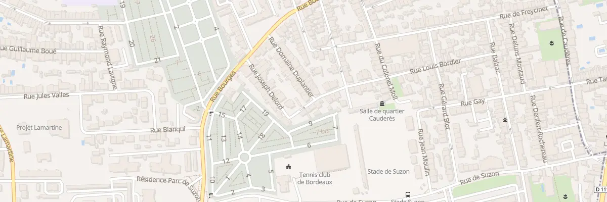 Plan du 63 Rue Louis Bordier à Talence