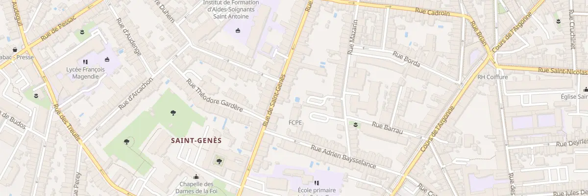 Plan du 110 Rue Saint Genes à Bordeaux