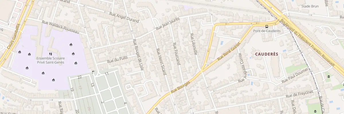Plan du 21 Rue Fourcand à Talence