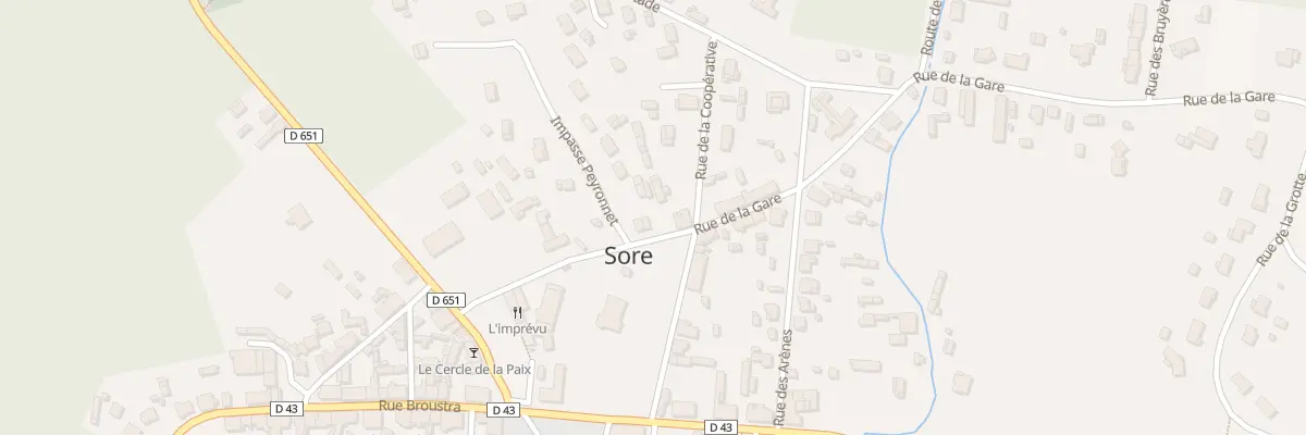 Plan du 155 Rue de la Gare à Sore