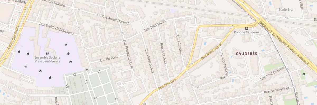 Plan du 25 Rue Fourcand à Talence
