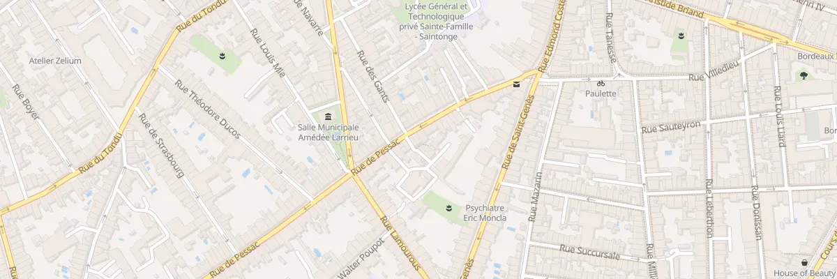 Plan du 48 Rue de Pessac à Bordeaux