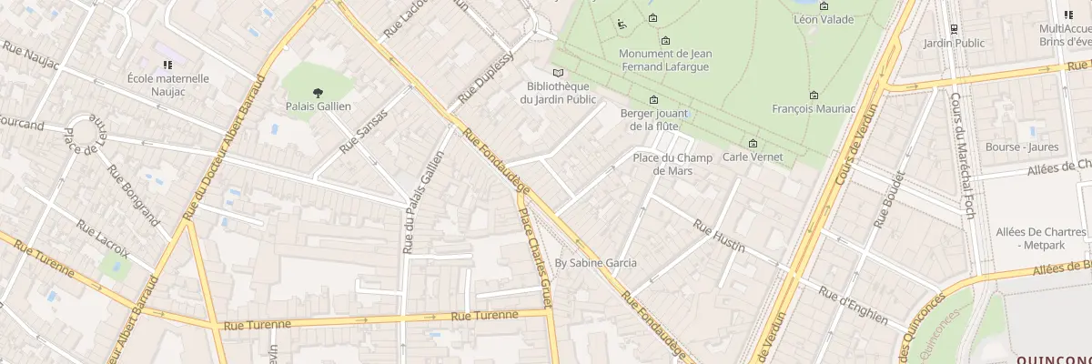 Plan du 57 Rue Fondaudège à Bordeaux