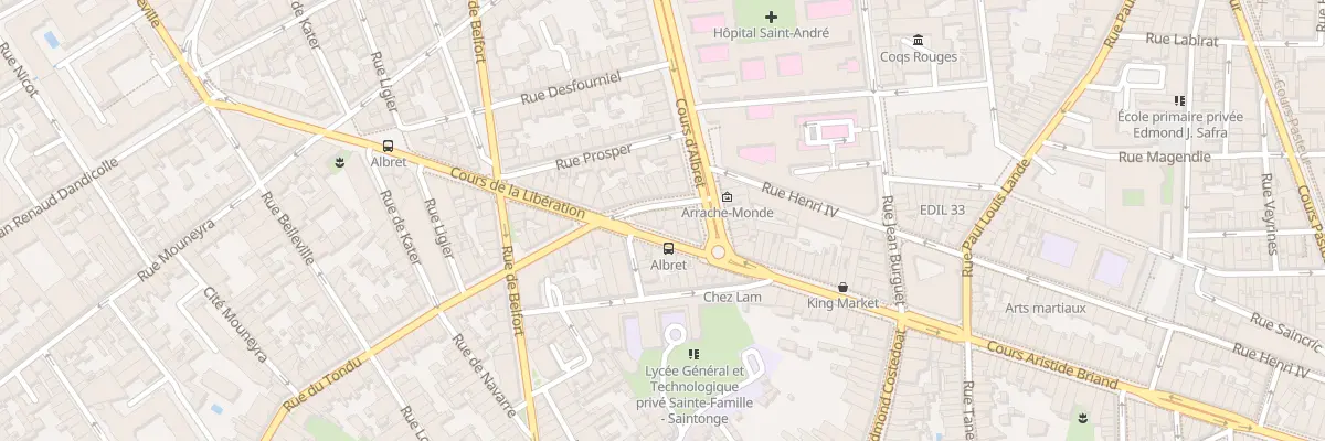 Plan du 6 Rue du Tondu à Bordeaux