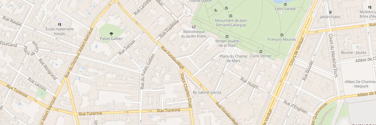 Plan du 59 Rue Fondaudège à Bordeaux