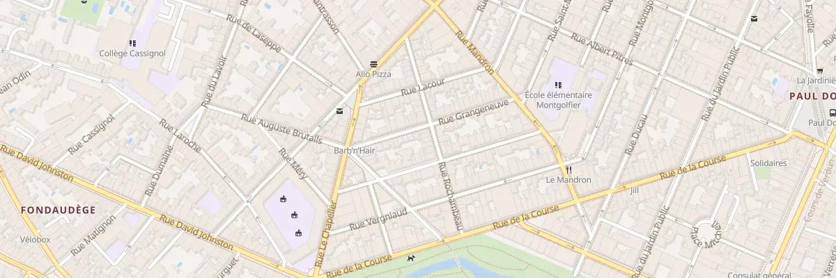 Plan du 26 Rue Grangeneuve à Bordeaux