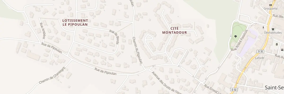 Plan du 16 Res Montadour à Saint-Sever