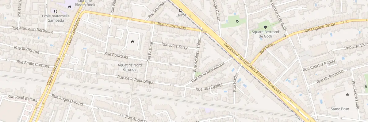 Plan du 5 Rue Bourbaki à Talence