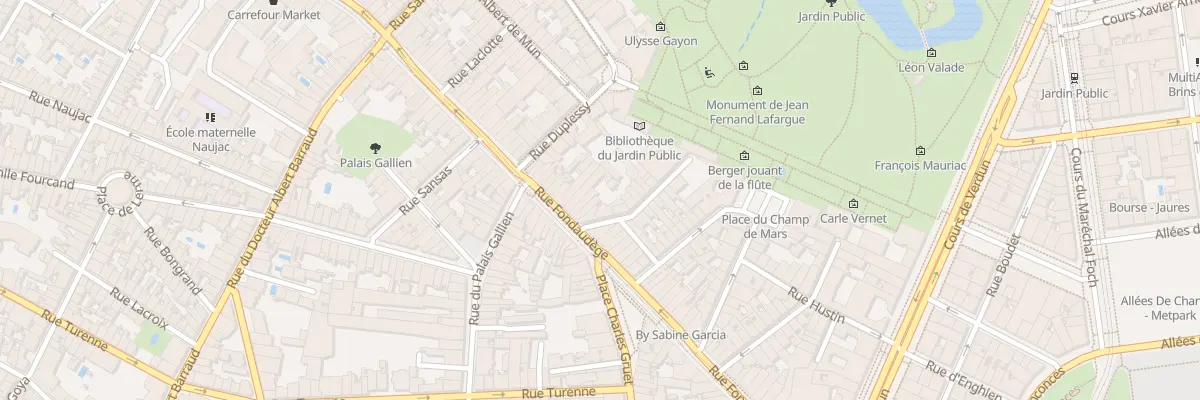 Plan du 67 Rue Fondaudège à Bordeaux