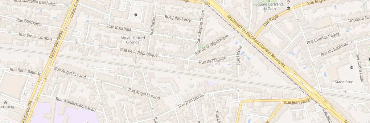 Plan du 93 Rue de la République à Talence