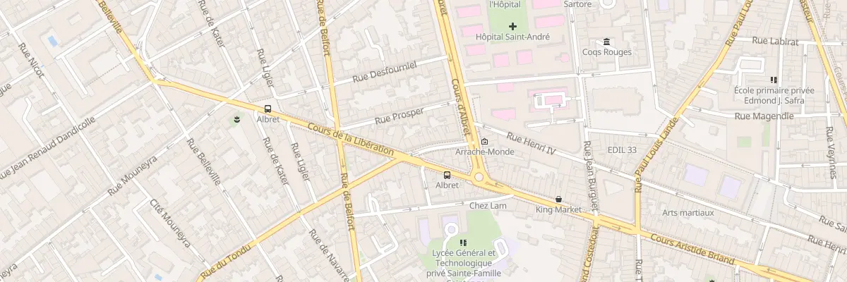 Plan du 11 Rue du Tondu à Bordeaux