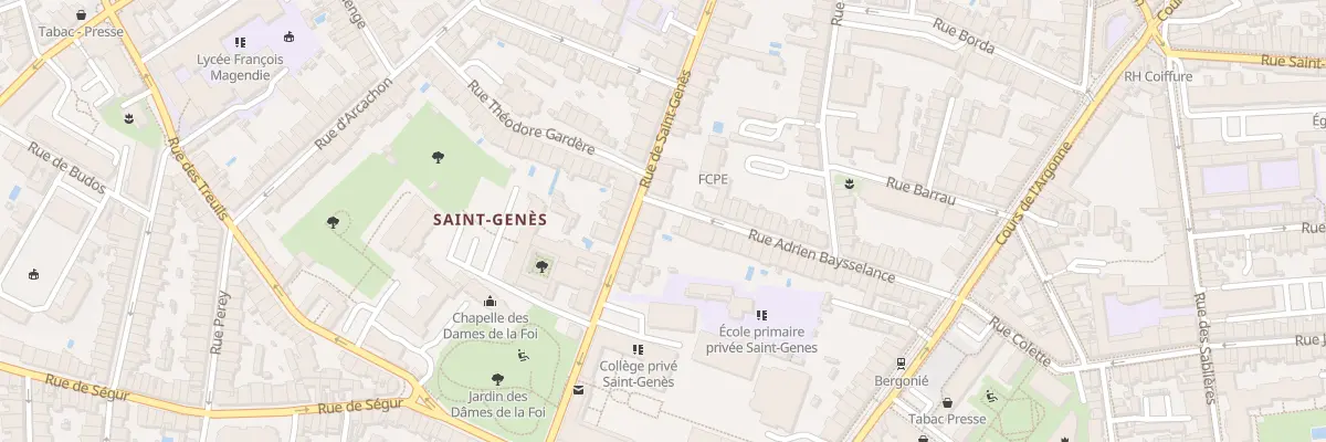 Plan du 126 Rue Saint Genes à Bordeaux
