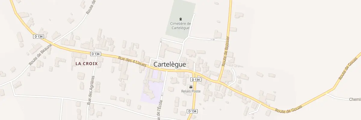 Plan du 1 Pl de la Mairie à Cartelègue