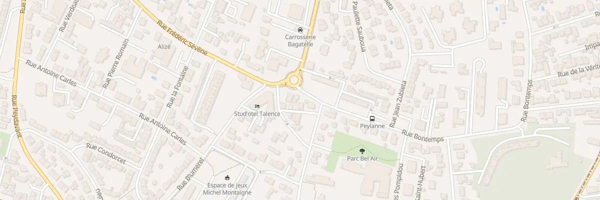 Plan du 1 Rue Bontemps à Talence