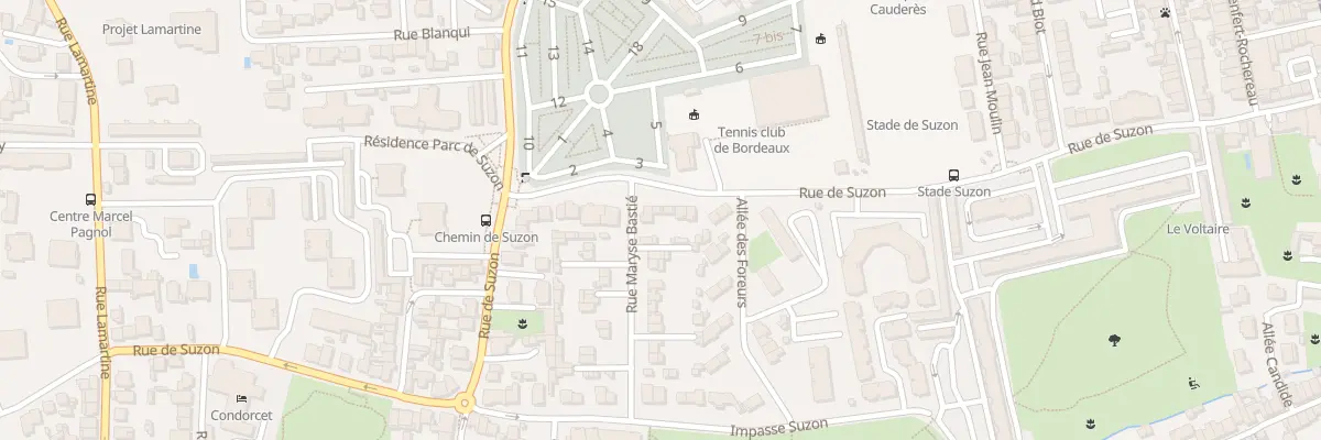 Plan du 174 Rue de Suzon à Talence
