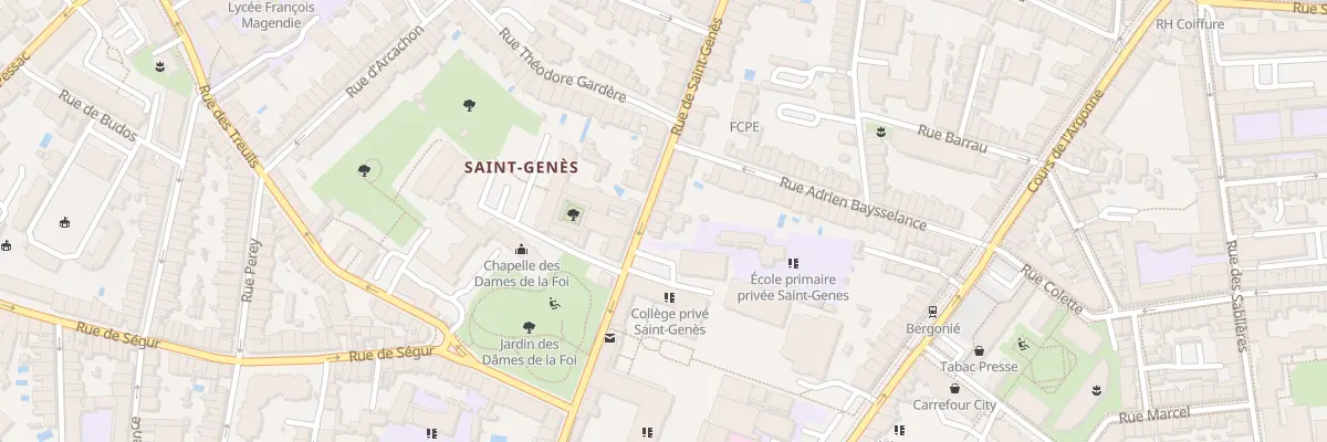 Plan du 138 Rue Saint Genes à Bordeaux