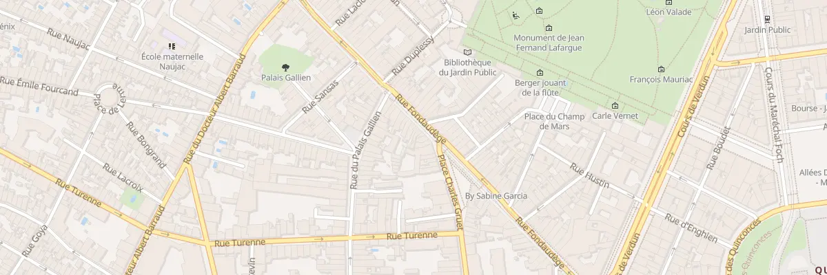 Plan du 46 Rue Fondaudège à Bordeaux