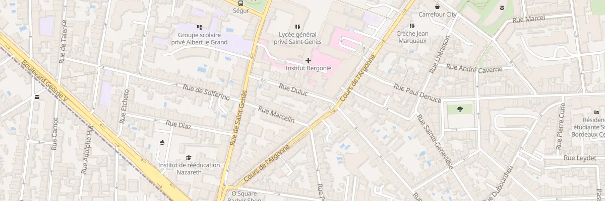 Plan du 19 Rue Duluc à Bordeaux