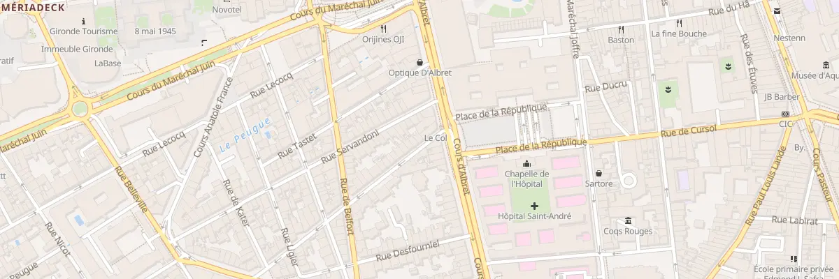 Plan du 5 Rue Mouneyra à Bordeaux