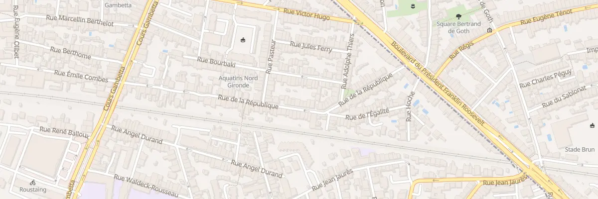Plan du 74 Rue de la République à Talence