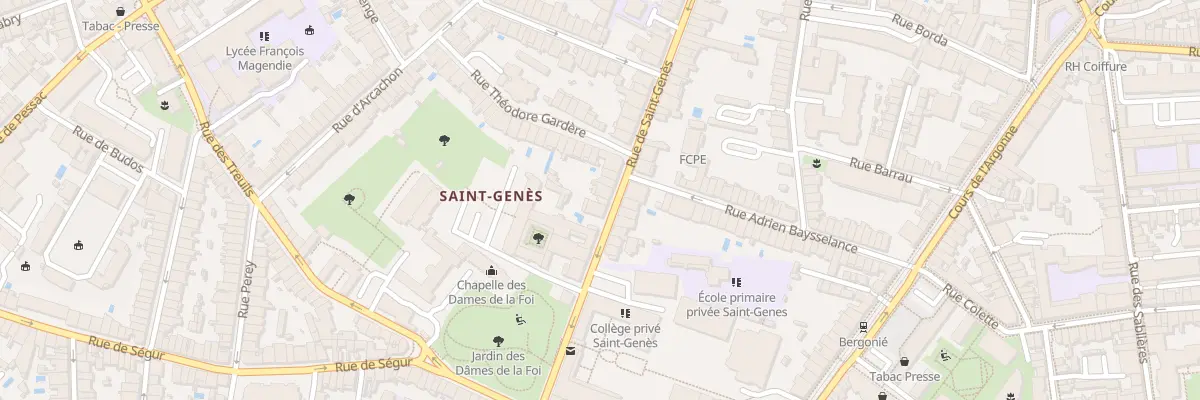 Plan du 127 Rue Saint Genes à Bordeaux