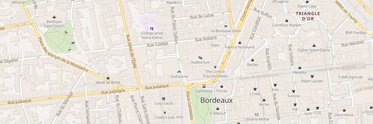 Plan du 12 Rue du Palais Gallien à Bordeaux