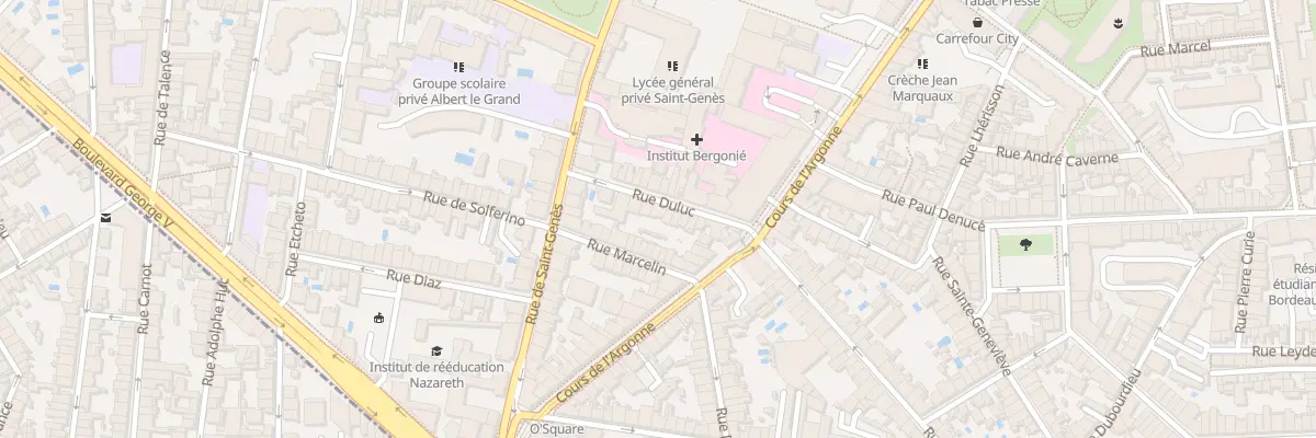 Plan du 13 Rue Duluc à Bordeaux