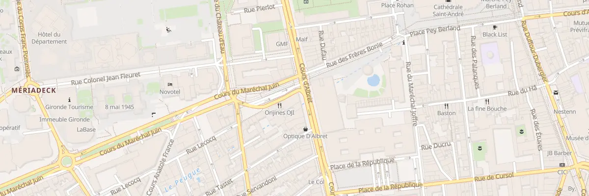 Plan du 2 Crs Maréchal Juin à Bordeaux