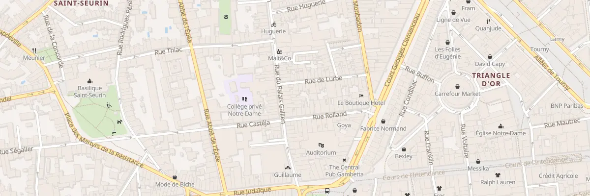 Plan du 38 Rue du Palais Gallien à Bordeaux