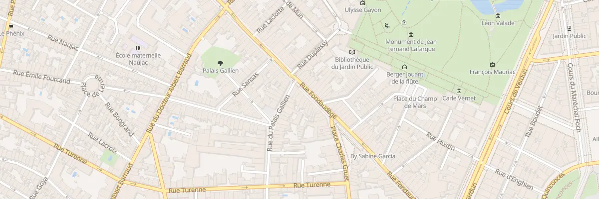 Plan du 56 Rue Fondaudège à Bordeaux