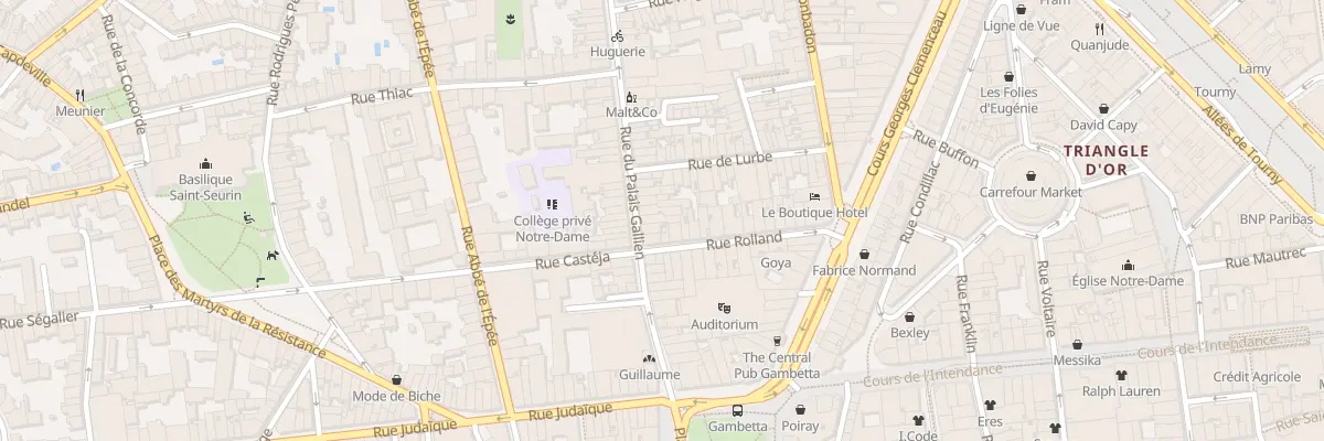 Plan du 34 Rue du Palais Gallien à Bordeaux