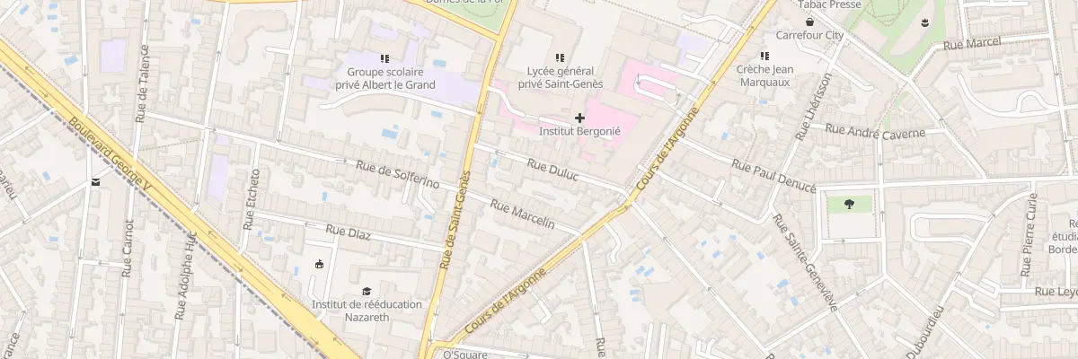 Plan du 11 Rue Duluc à Bordeaux