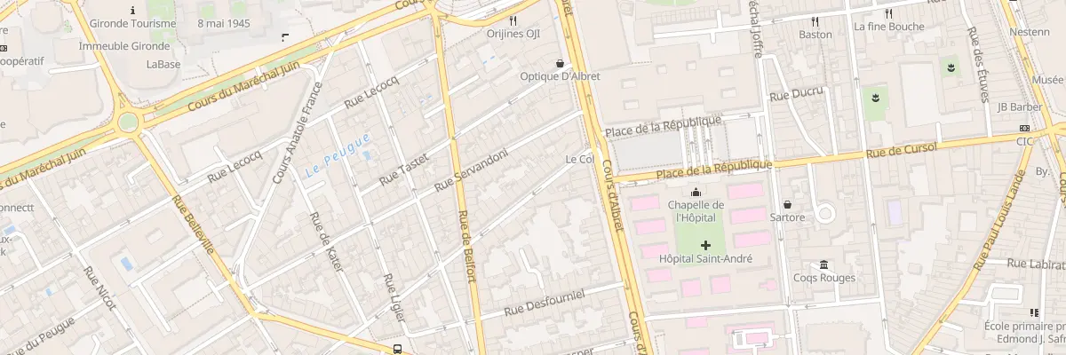 Plan du 13 Rue Mouneyra à Bordeaux
