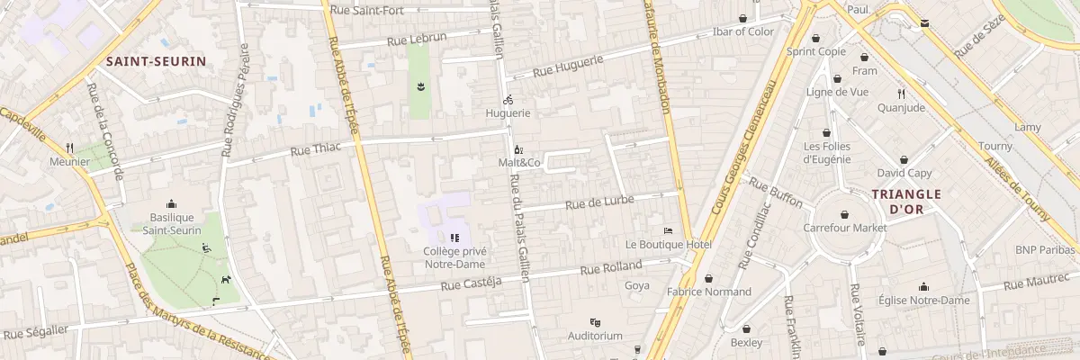 Plan du 52 Rue du Palais Gallien à Bordeaux