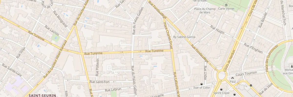 Plan du 17B Rue de Turenne à Bordeaux