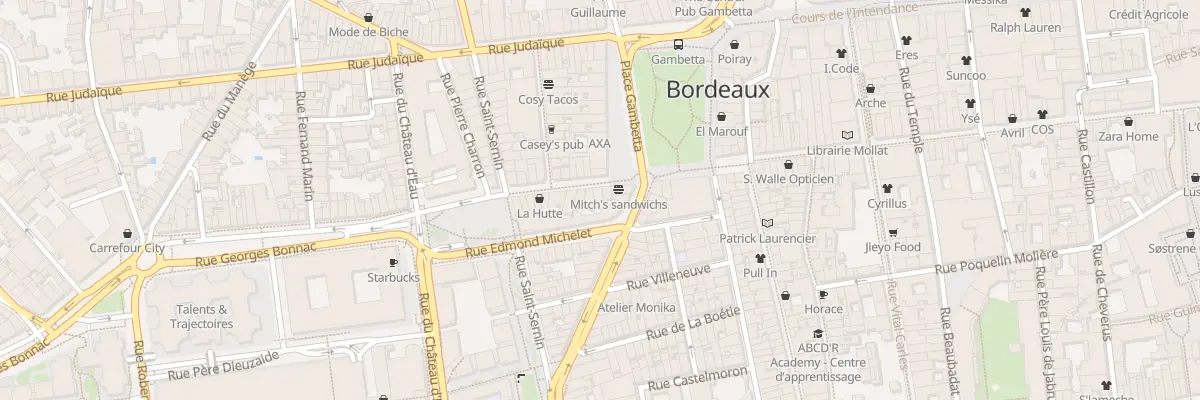Plan du 2 Rue Georges Bonnac à Bordeaux