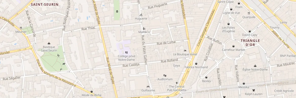 Plan du 42 Rue du Palais Gallien à Bordeaux