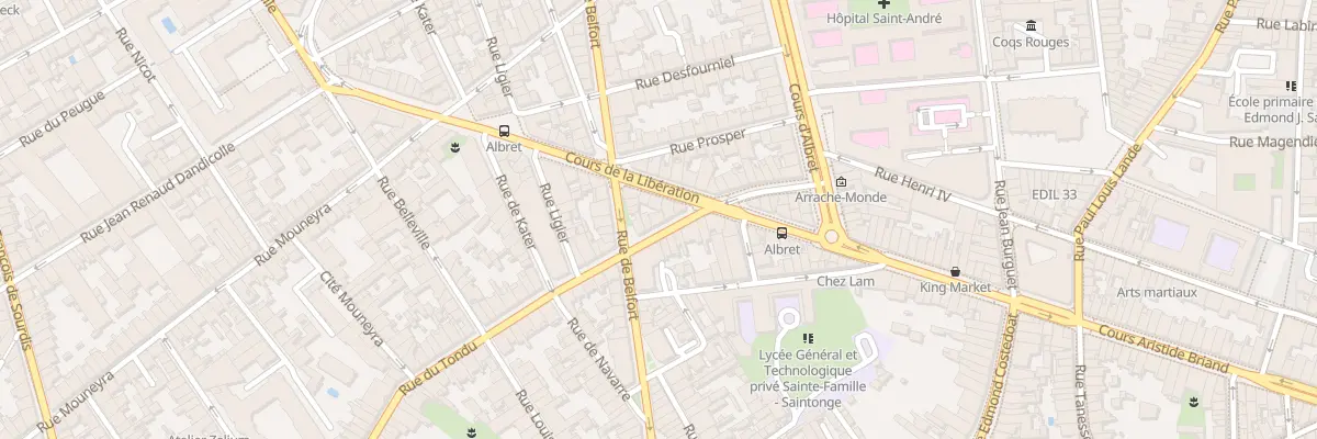 Plan du 21 Rue du Tondu à Bordeaux