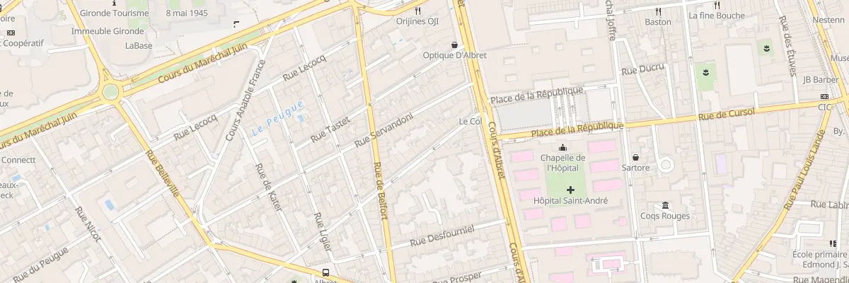 Plan du 17 Rue Mouneyra à Bordeaux
