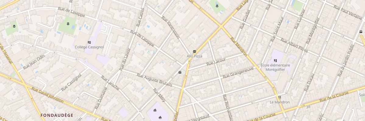 Plan du 93 Rue Lagrange à Bordeaux