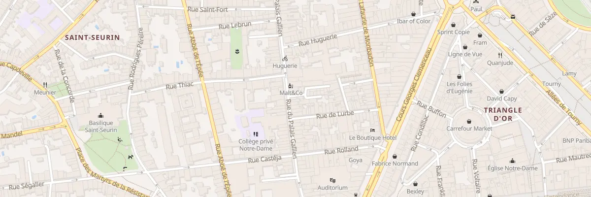 Plan du 56 Rue du Palais Gallien à Bordeaux
