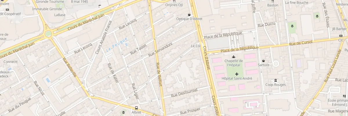 Plan du 21 Rue Mouneyra à Bordeaux