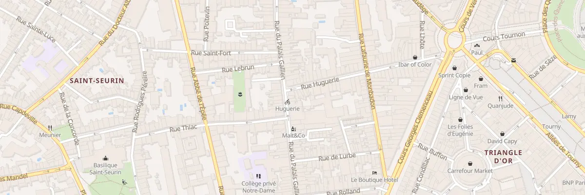 Plan du 76 Rue du Palais Gallien à Bordeaux