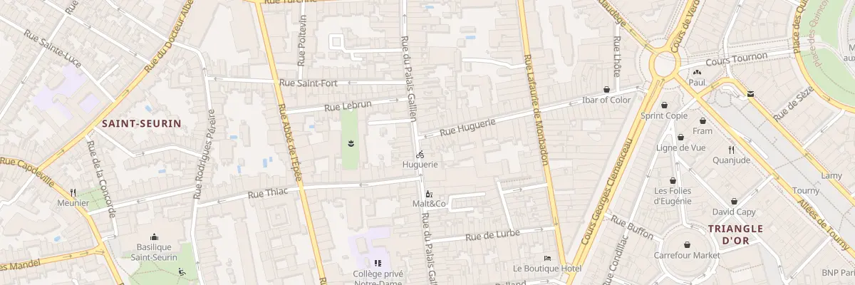 Plan du 78 Rue du Palais Gallien à Bordeaux
