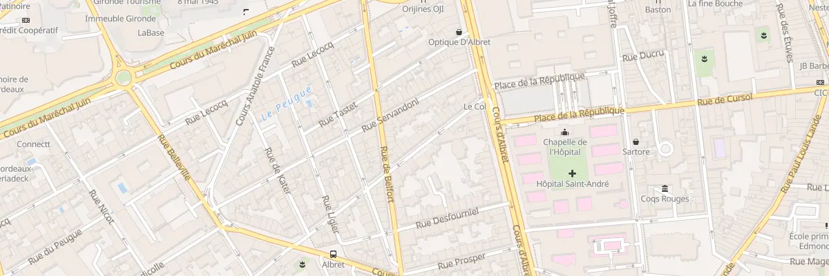 Plan du 23 Rue Mouneyra à Bordeaux