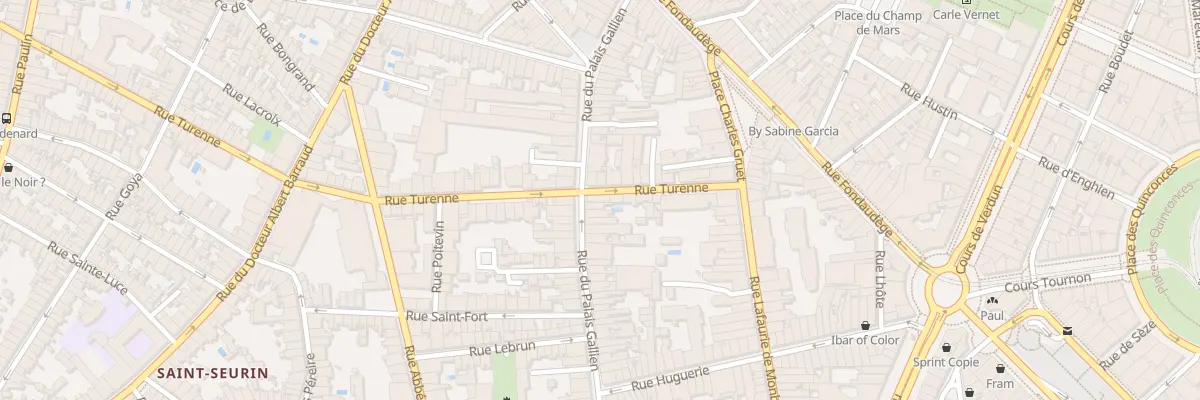 Plan du 124 Rue du Palais Gallien à Bordeaux