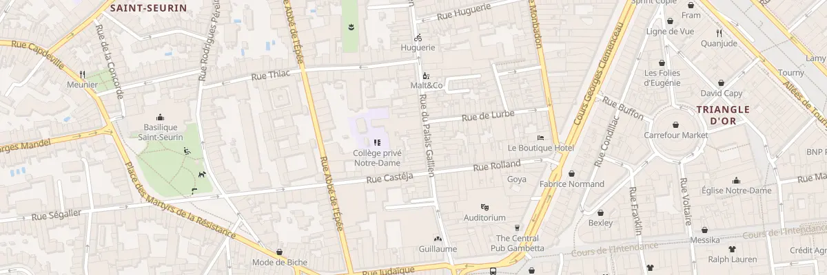 Plan du 41 Rue du Palais Gallien à Bordeaux