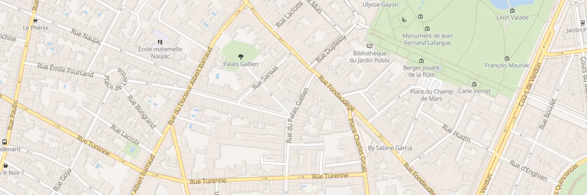 Plan du 161 Rue du Palais Gallien à Bordeaux
