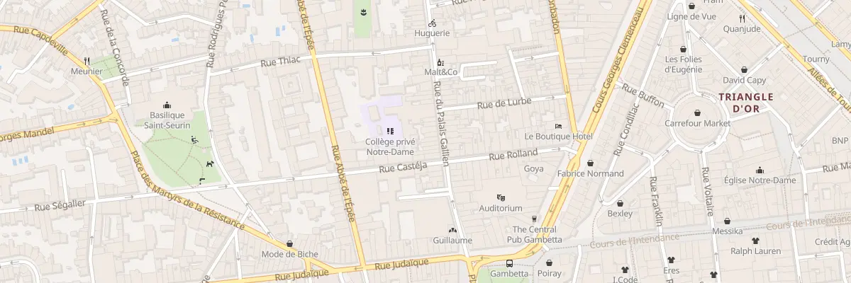 Plan du 35 Rue du Palais Gallien à Bordeaux